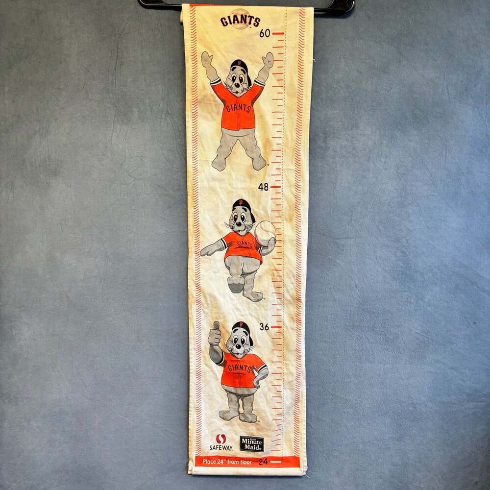 San Francisco Giants Lou Seal Growth Chart Vintage MLB Safeway Rare READ